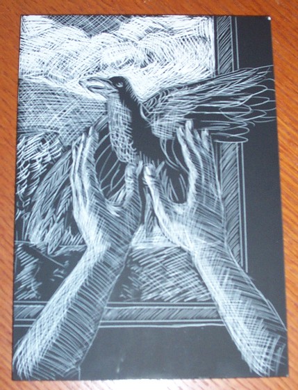 Scratchboard Bird