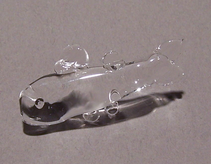 Clear glass fish three