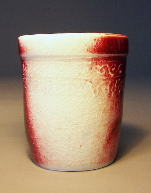 Red porcelain sliptrail cup 1