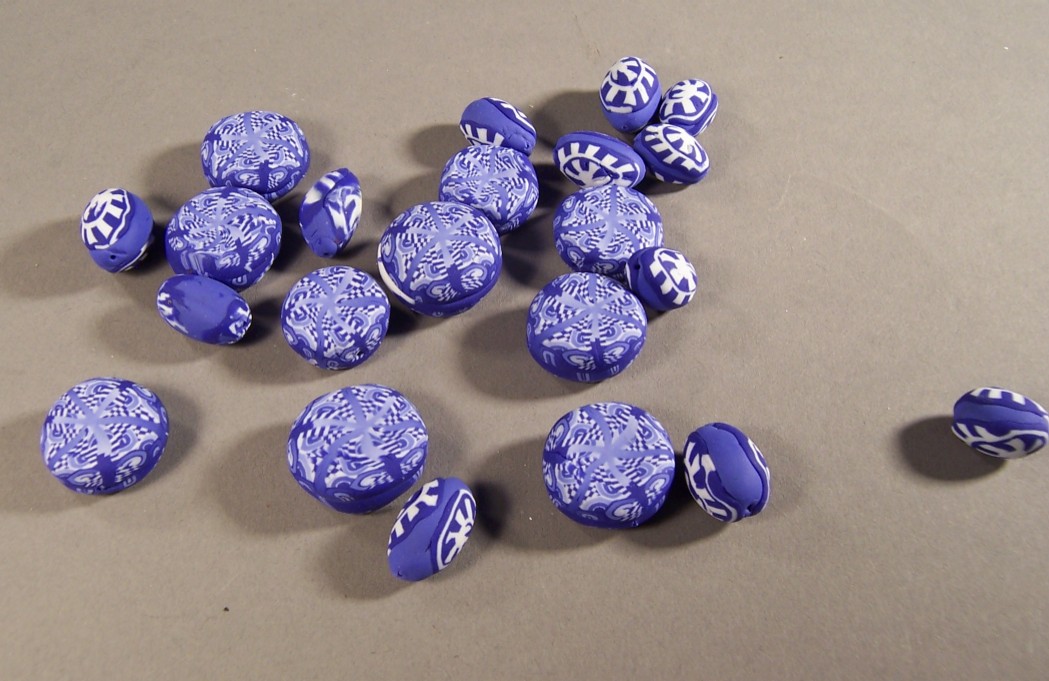 blue cane beads