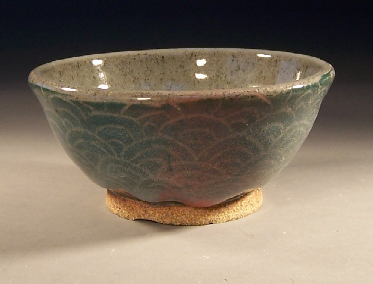 blue fish scale bowl