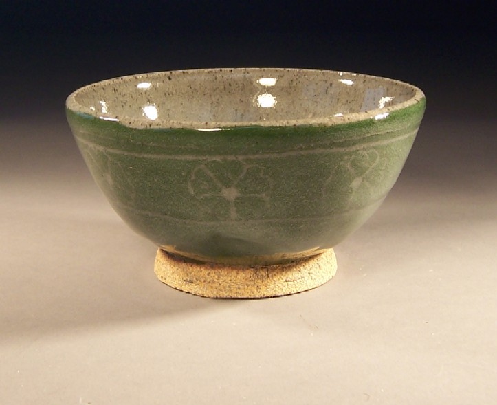 green flower bowl