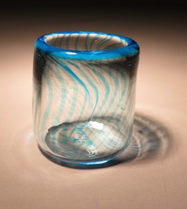 cobalt striped tumbler