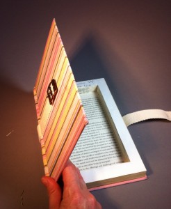 striped book inside