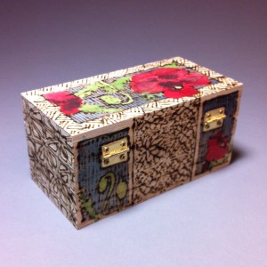 woodburned poppy box back