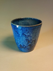 deep blue flowerpot