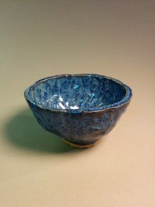 deep blue pinch pot
